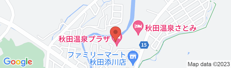 秋田温泉プラザの地図