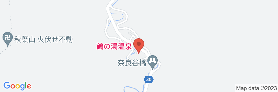 鶴の湯温泉の地図