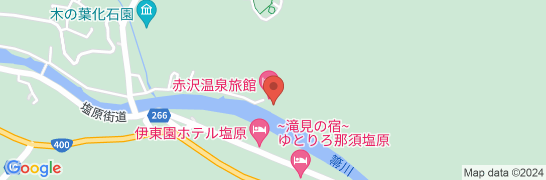 塩原温泉 赤沢温泉旅館の地図
