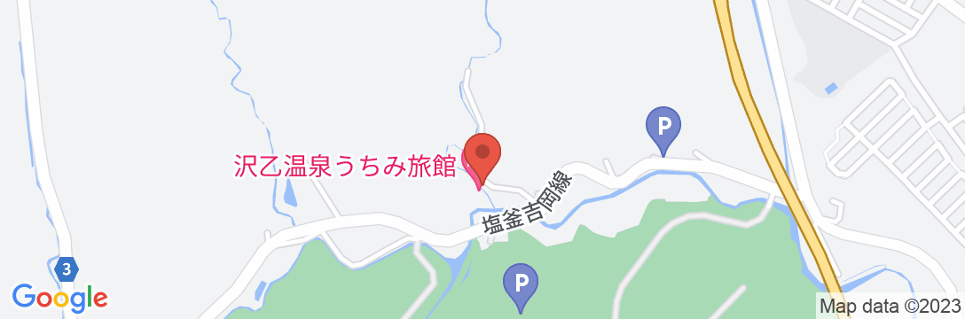 沢乙温泉 うちみ旅館の地図