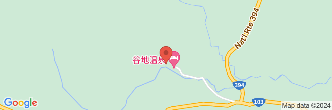 日本三秘湯 谷地温泉の地図
