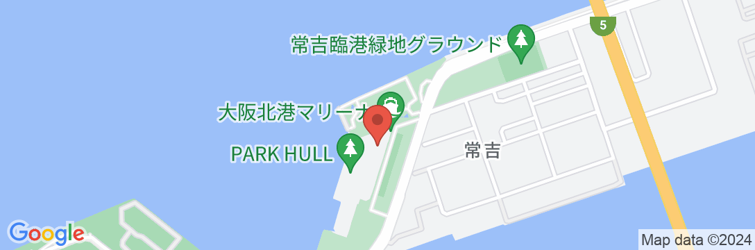 大阪北港マリーナ HULLの地図