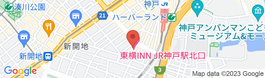 東横INNJR神戸駅北口の地図