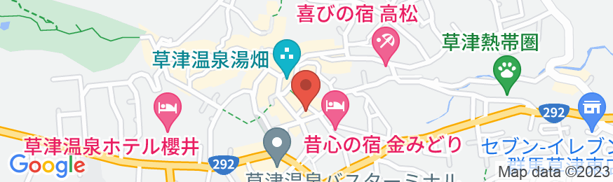 草津温泉 ふたばやの地図