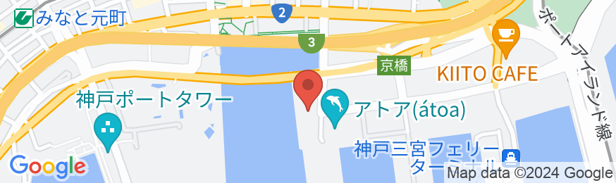 神戸みなと温泉 蓮の地図
