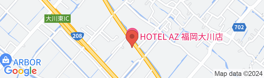 HOTEL AZ 福岡大川店の地図