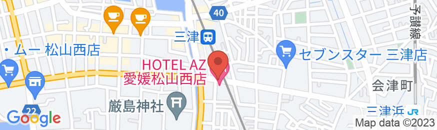HOTEL AZ 愛媛松山西店の地図