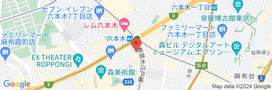 アパホテル〈六本木駅前〉の地図