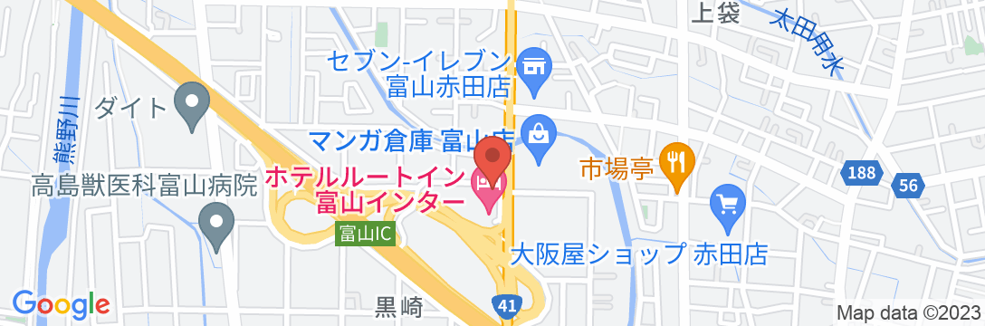 ホテルルートイン富山インターの地図