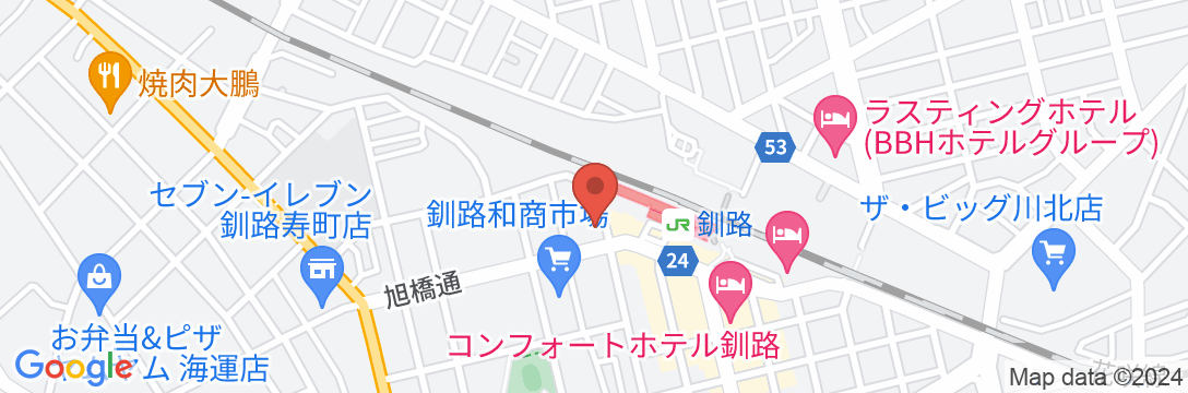 釧路ロイヤルインの地図