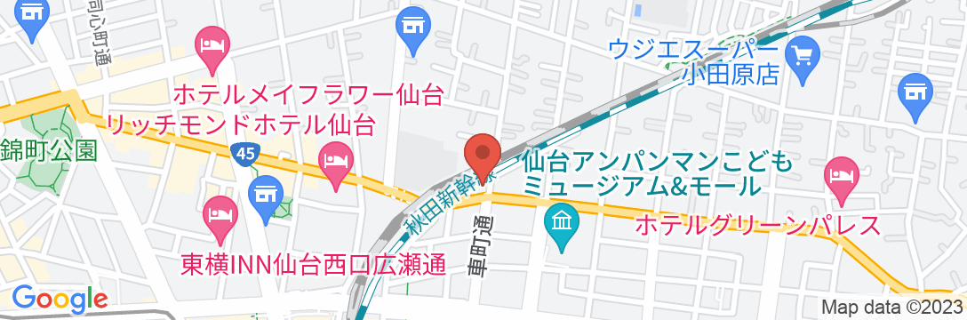 ホテルパレス仙台の地図