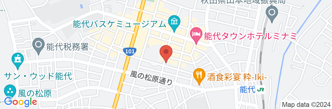あづま旅館<秋田県能代市>の地図