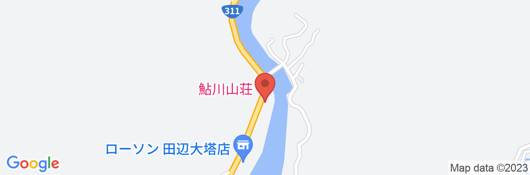 鮎川山荘の地図