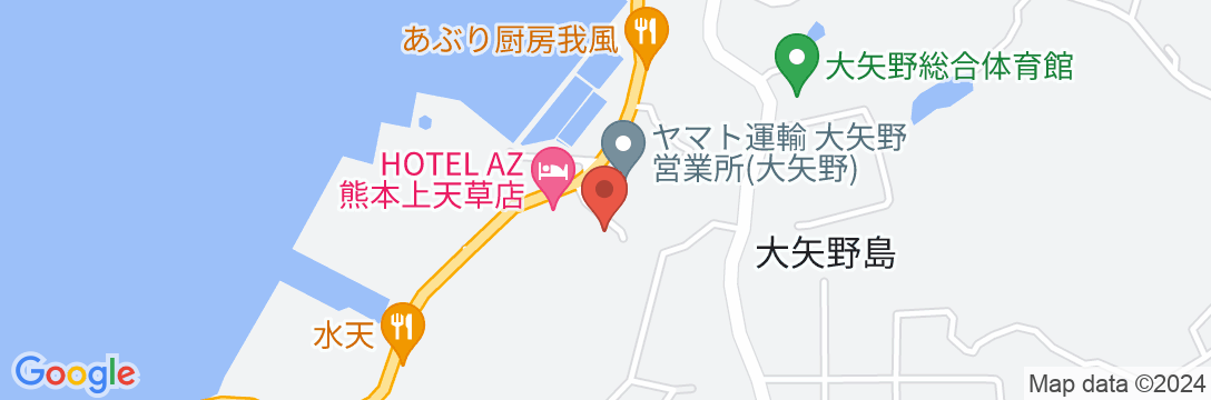 HOTEL AZ 熊本上天草店の地図