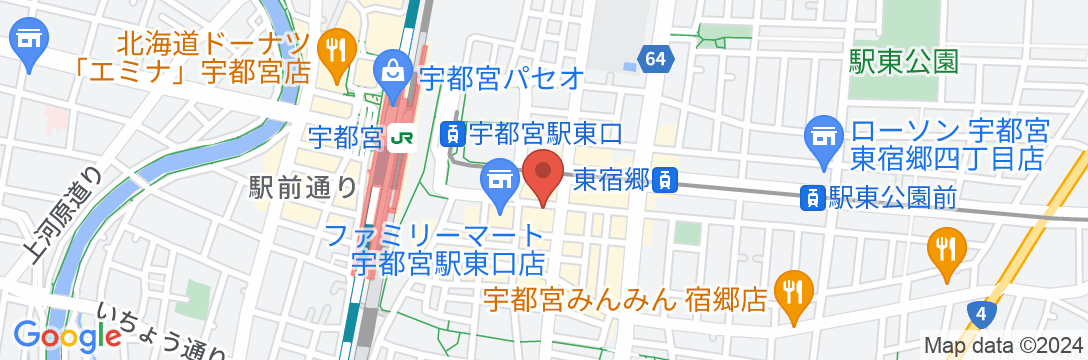ホテルサンシャイン宇都宮の地図