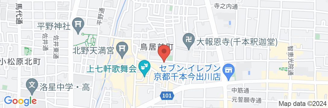 京の宿 華 西陣の地図