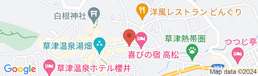 草津温泉326 山の湯ホテルの地図