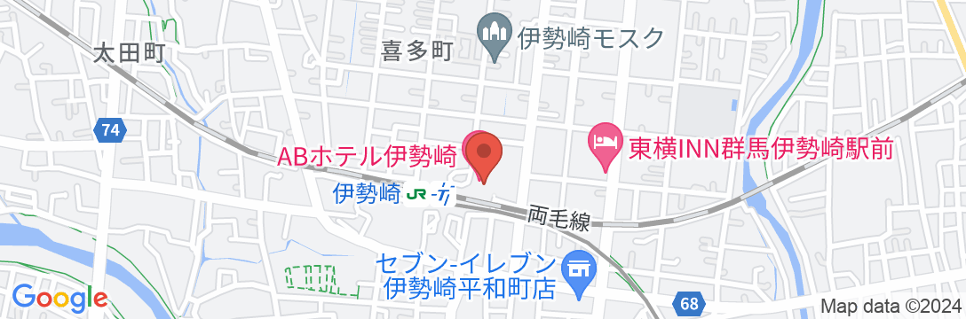 ABホテル伊勢崎の地図