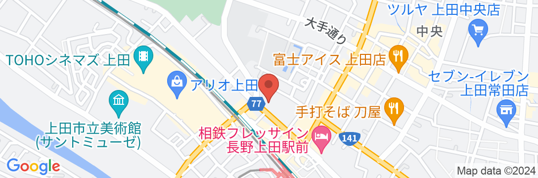 ホテルルートインGrand上田駅前の地図