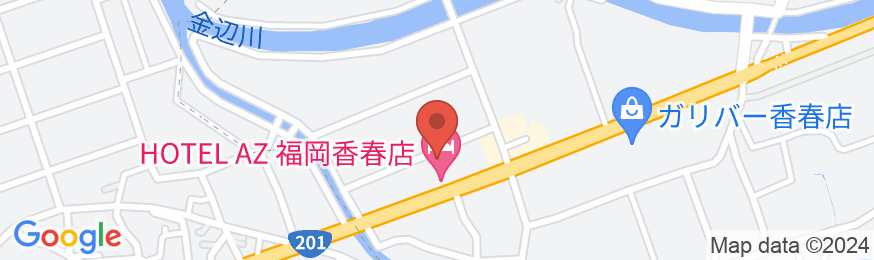 HOTEL AZ 福岡香春店の地図