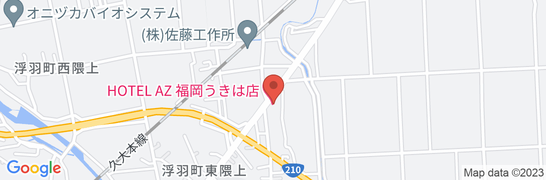 HOTEL AZ 福岡うきは店の地図