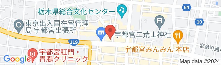 宇都宮東武ホテルグランデの地図