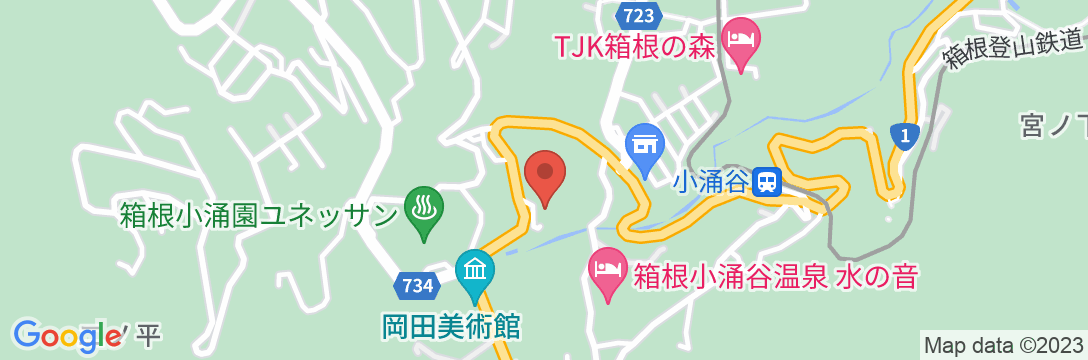 箱根・翠松園の地図