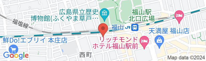 東横INN福山駅新幹線南口の地図