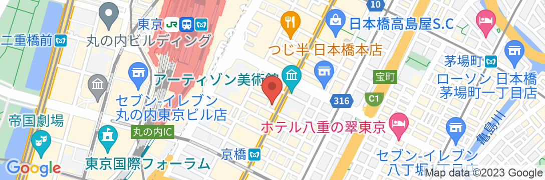 三井ガーデンホテル京橋の地図