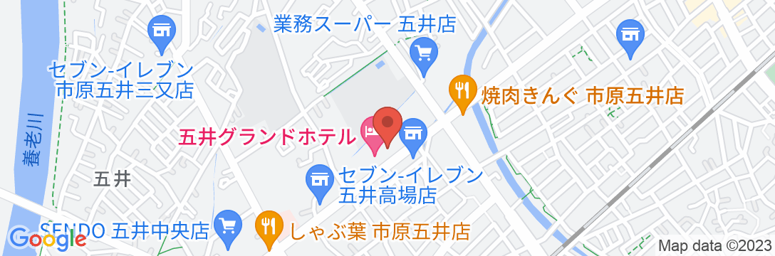 五井グランドホテルの地図
