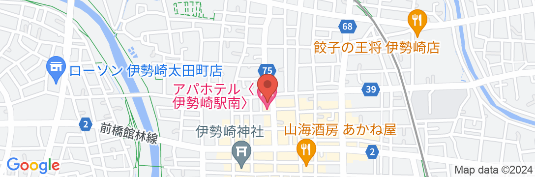 アパホテル〈伊勢崎駅南〉の地図