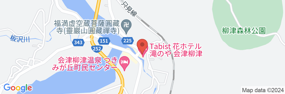 Tabist 花ホテル 滝のや 会津柳津の地図