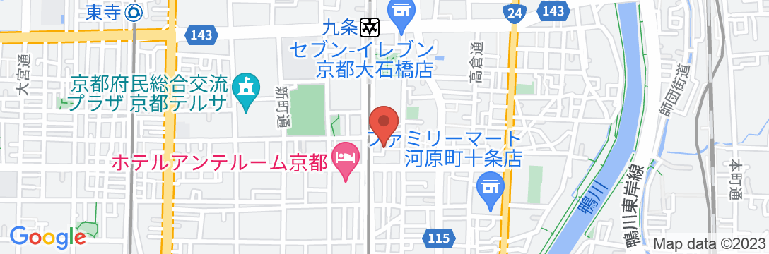 京都ユニバーサルホテル烏丸の地図