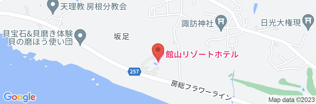 館山リゾートホテルの地図