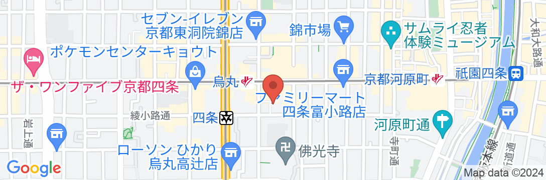 京小宿・華乃家の地図