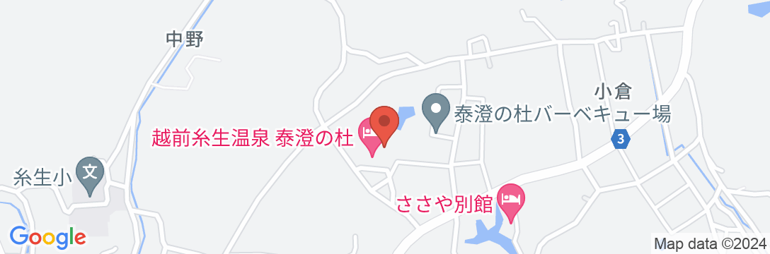 越前糸生温泉 泰澄の杜の地図