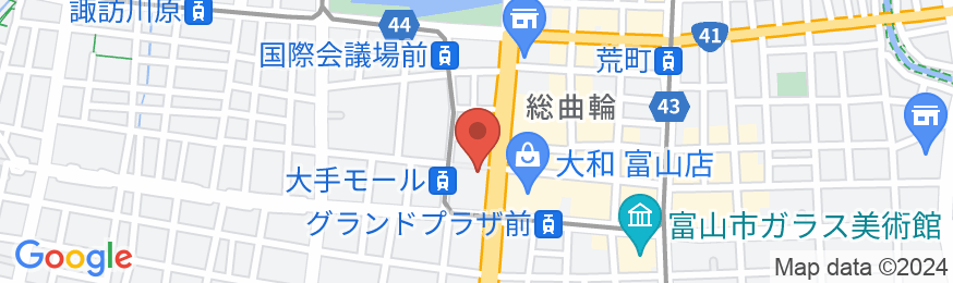 天然温泉 富山 剱の湯 御宿 野乃(ドーミーイン・御宿野乃 ホテルズグループ)の地図