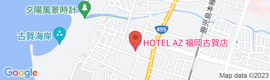 HOTEL AZ 福岡古賀店の地図