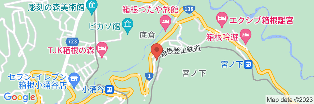 箱根ゲストハウス toiの地図