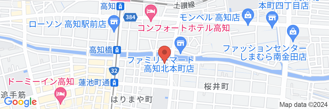 ホテルエリアワン高知(ホテルエリアワングループ)の地図
