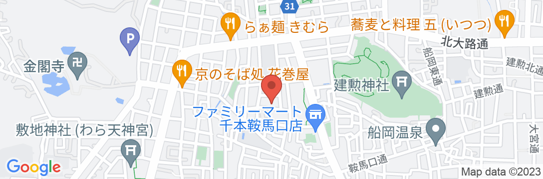 花ノ坊 金閣寺道の地図