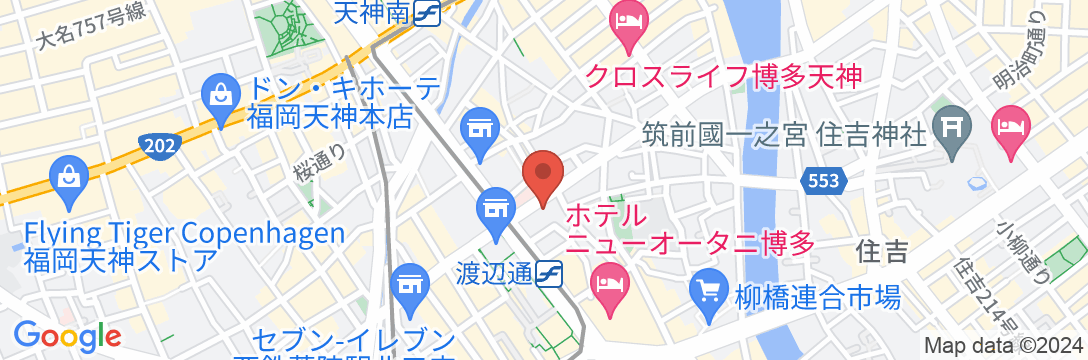 ホテル モンテ エルマーナ福岡(ホテルモントレグループ)の地図