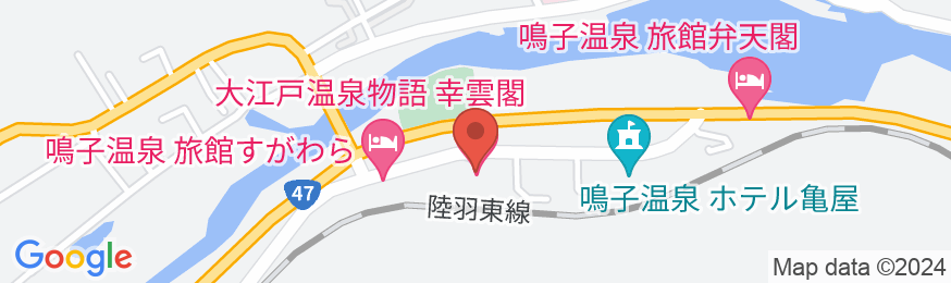 大江戸温泉物語 幸雲閣の地図