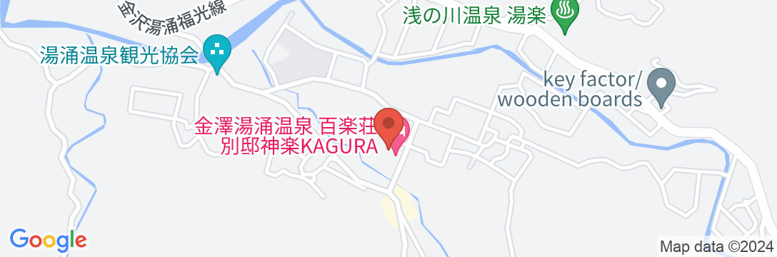 金沢湯涌温泉 百楽荘の地図