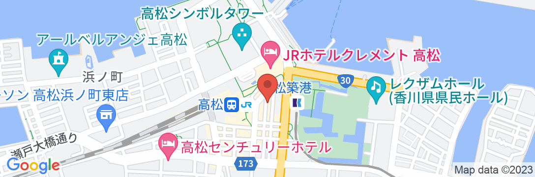 高松ゲストハウスBJステーションの地図