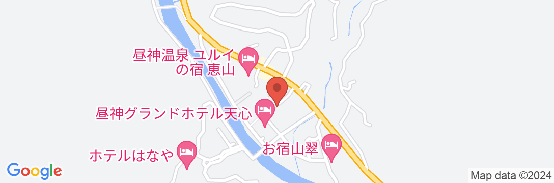 昼神温泉 信州公共の宿 鶴巻荘の地図