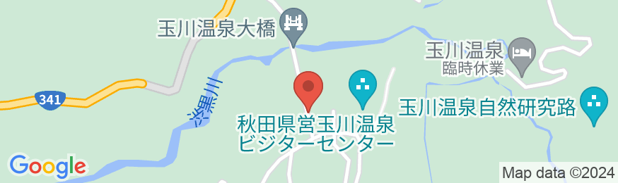日本の山岳温泉リゾート 新玉川温泉の地図