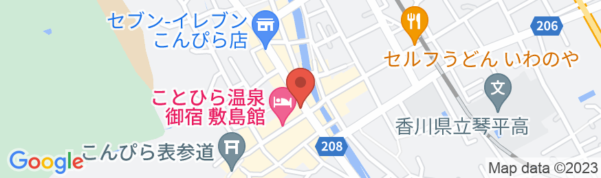 こんぴら温泉 つるや旅館<香川県>の地図