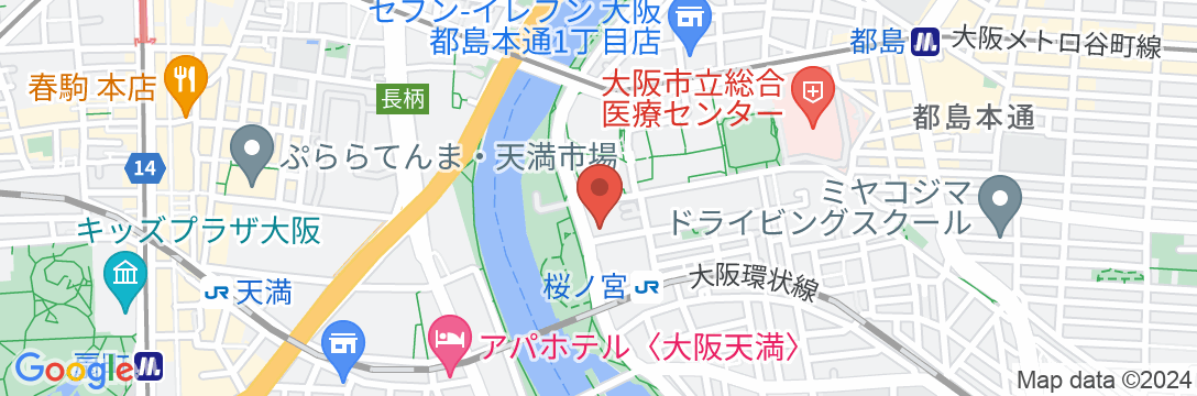 大阪リバーサイドホテルの地図