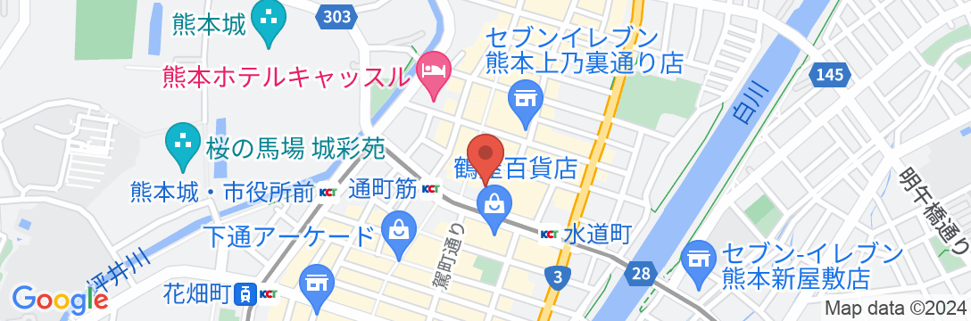 ホテル日航熊本の地図
